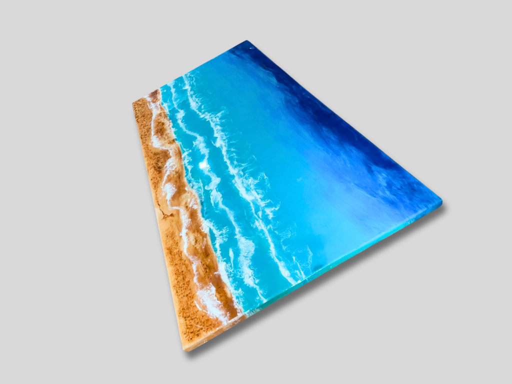 Handmade Epoxy Resin Ocean Beach Coffee Table Custom Order 